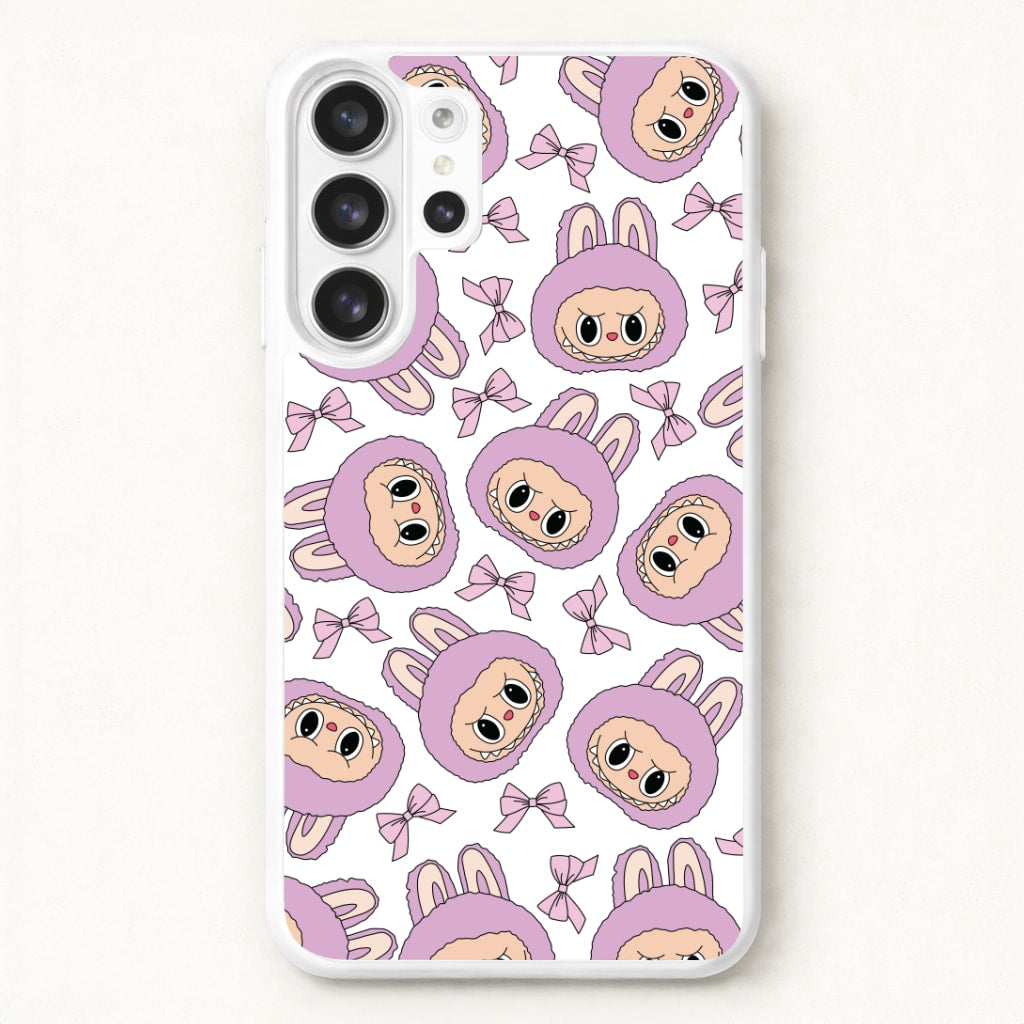 Cute Purple Monster And Bows Pattern Phone Case for Galaxy S26 Ultra