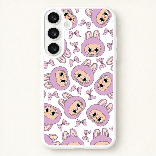Cute Purple Monster And Bows Pattern Phone Case for Galaxy S26 Plus