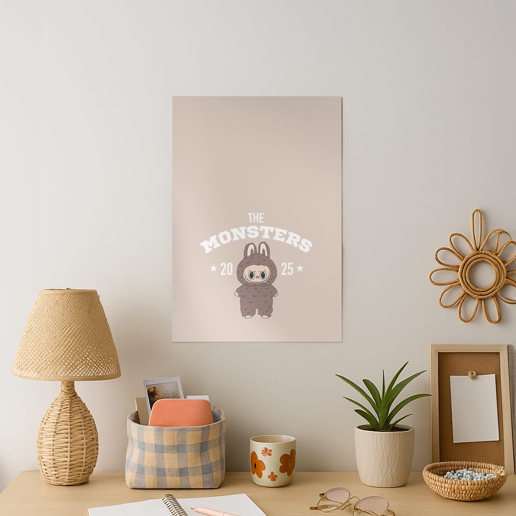 Cute Monster 2025 Biege Art Print