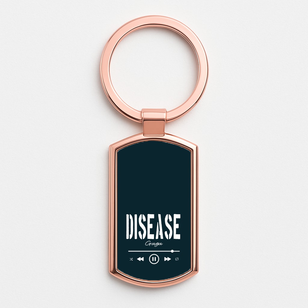 Gaga Disease Track Rose Gold Keyring