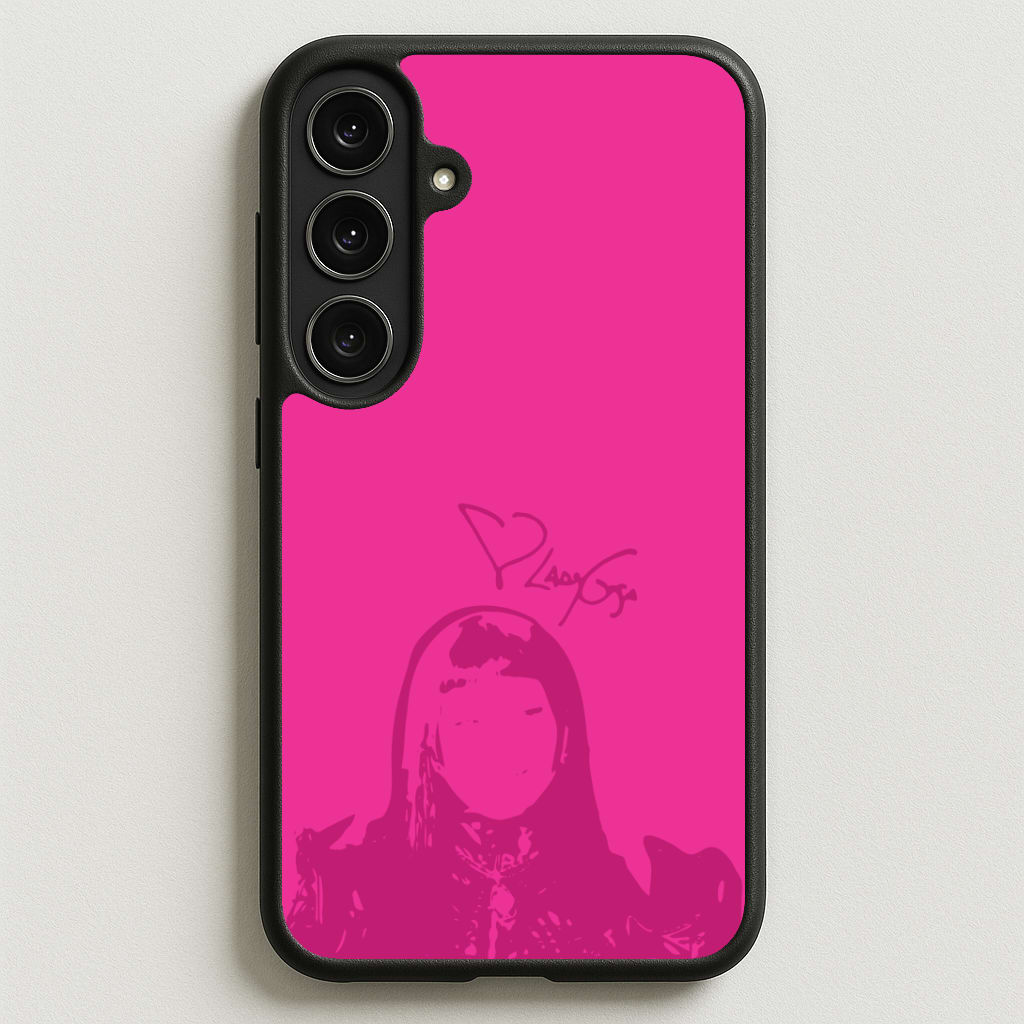 Pink Gaga Silhouette Phone Case for Galaxy S25FE