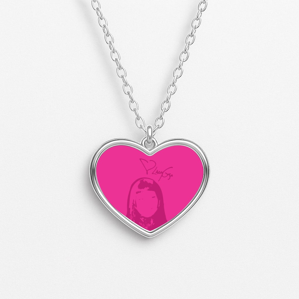 Pink Gaga Silhouette Necklace