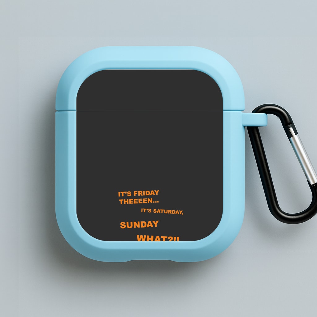 It's Friday Theeeen Blue AirPods Case