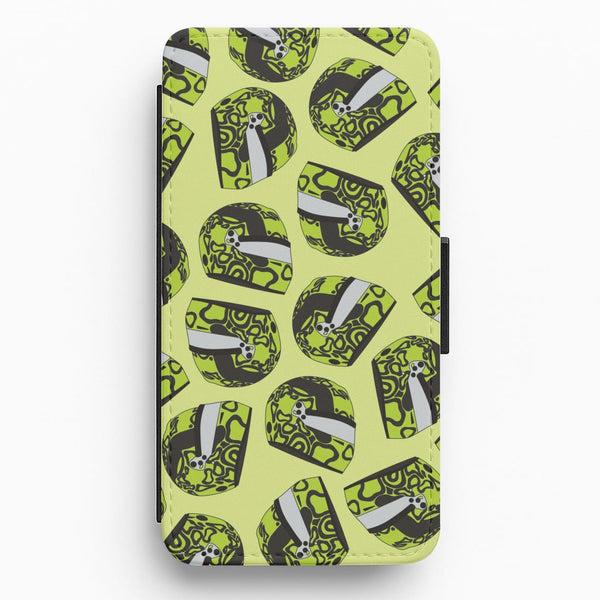 Lando Helmet Pattern Flip / Wallet Phone Case