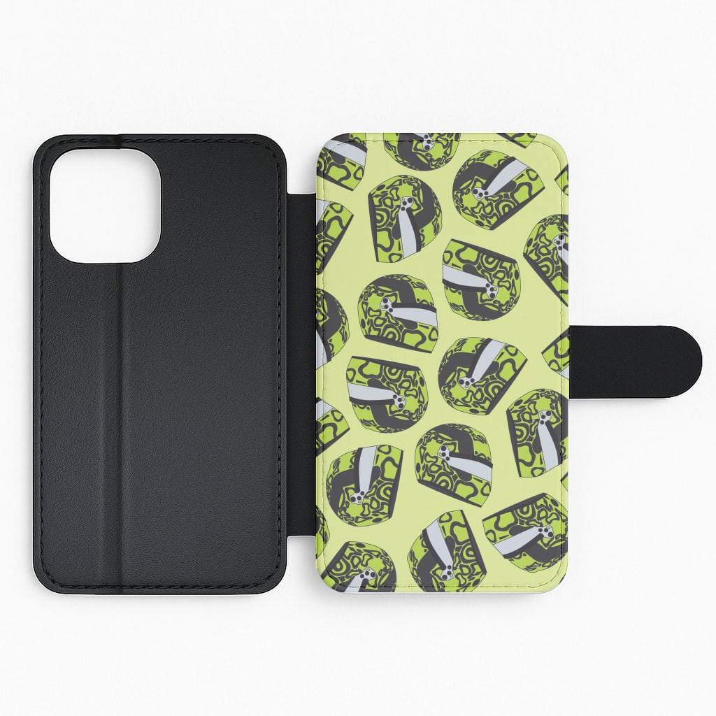 Lando Helmet Pattern Flip Phone Case