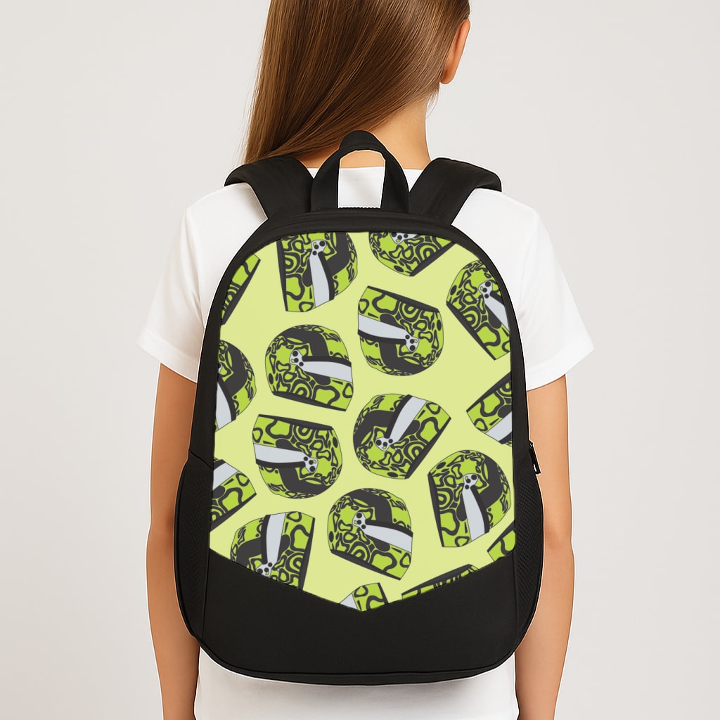 Lando Helmet Pattern Large School Bag