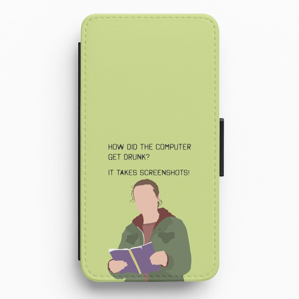 How Did The Computer Get Drunk? Flip / Wallet Phone Case