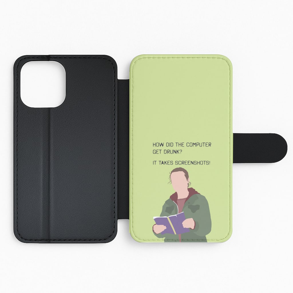 How Did The Computer Get Drunk? Flip Phone Case
