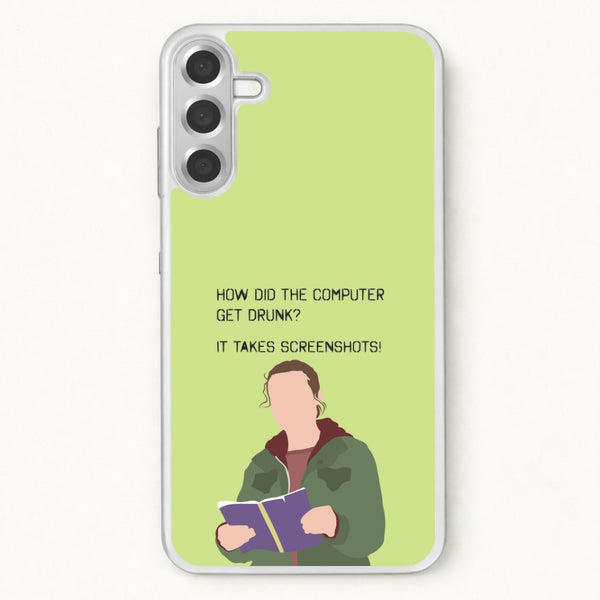 How Did The Computer Get Drunk? Phone Case for Galaxy A57