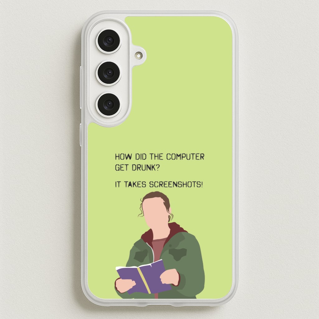 How Did The Computer Get Drunk? Phone Case for Galaxy S25FE