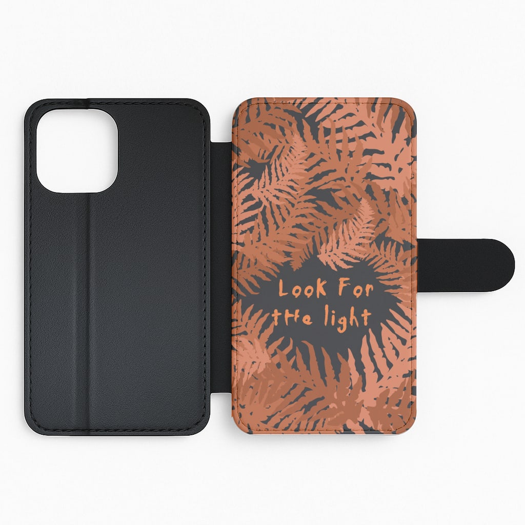Look For The Light Fern Pattern Flip Phone Case