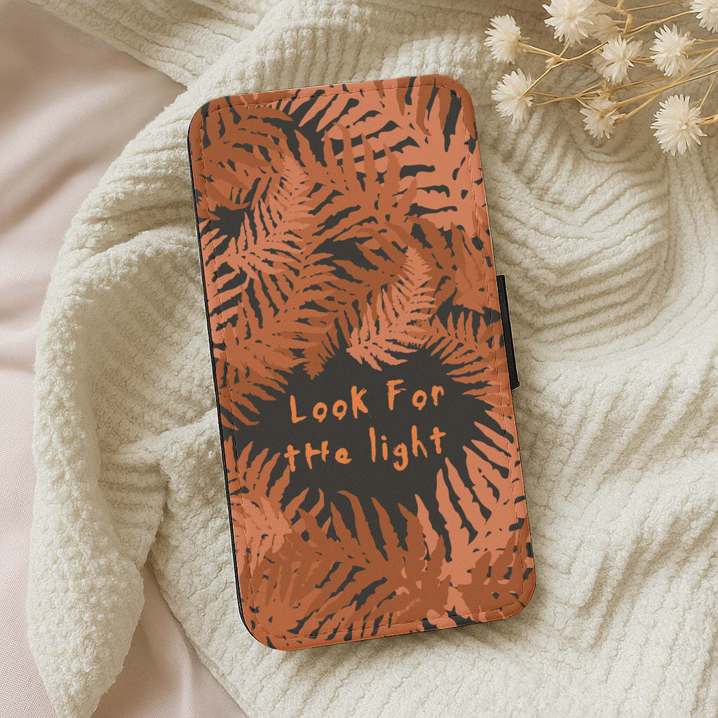 Look For The Light Fern Pattern Wallet Phone Case