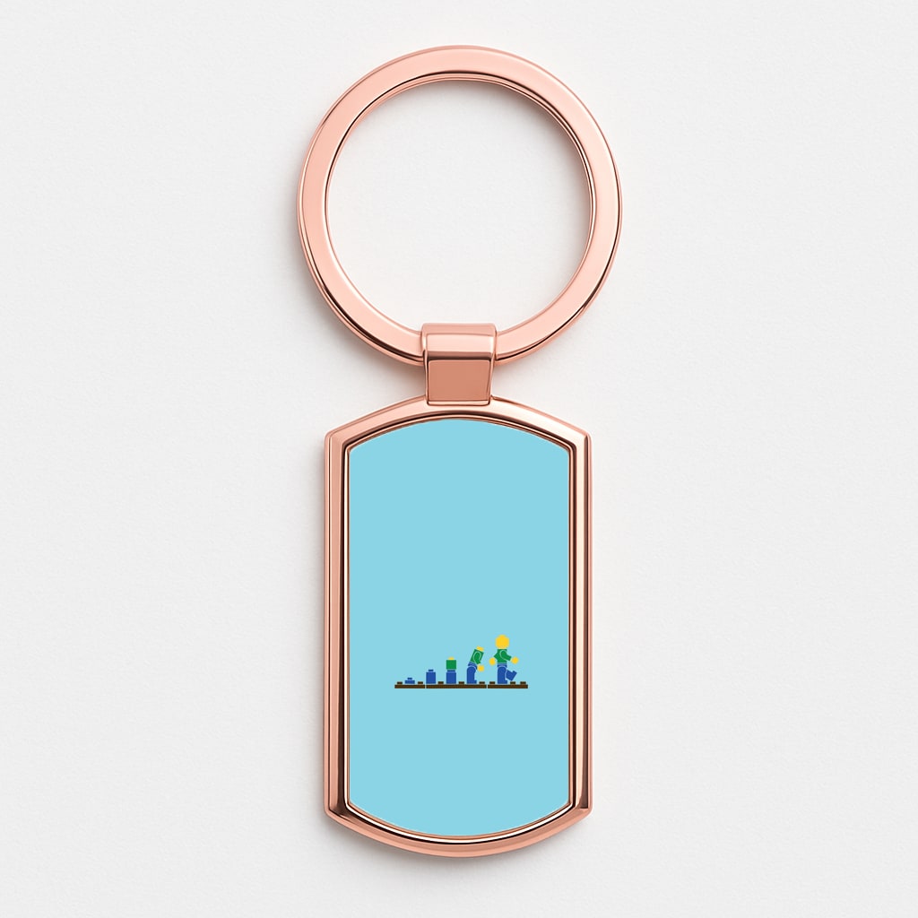 Building - Bricks Rose Gold Keyring