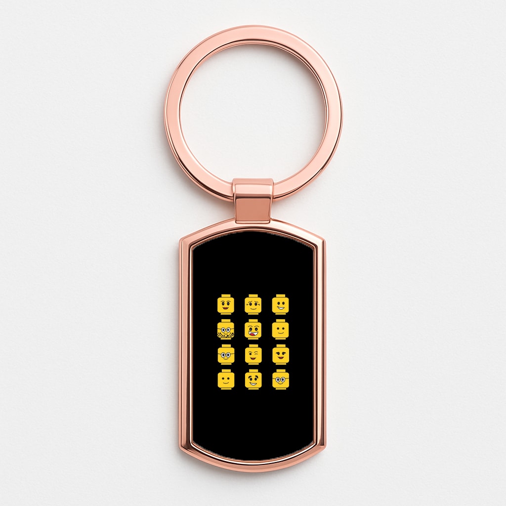 Characters - Bricks Rose Gold Keyring
