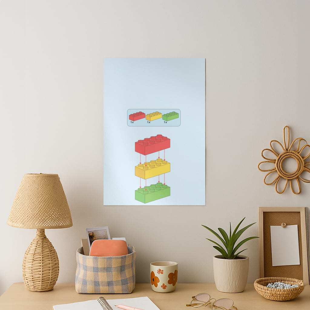 Bricks Instruction Set Art Print