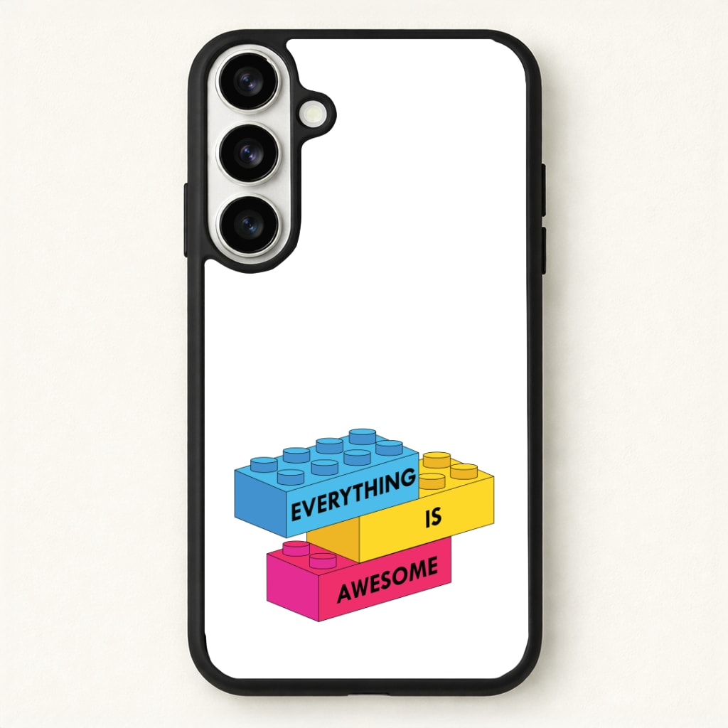 Everything Is Awesome Bricks Phone Case for Galaxy S26
