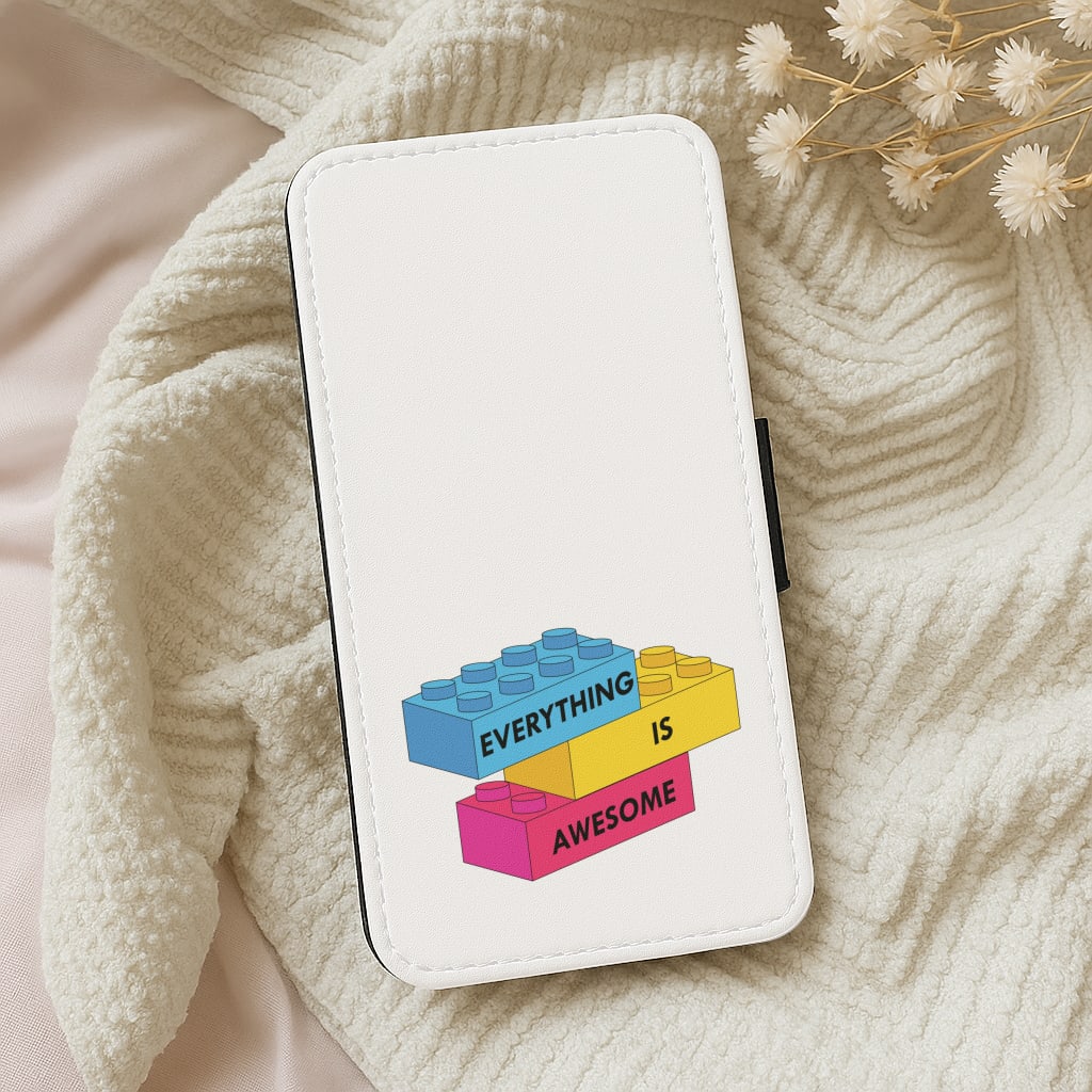 Everything Is Awesome Bricks Wallet Phone Case
