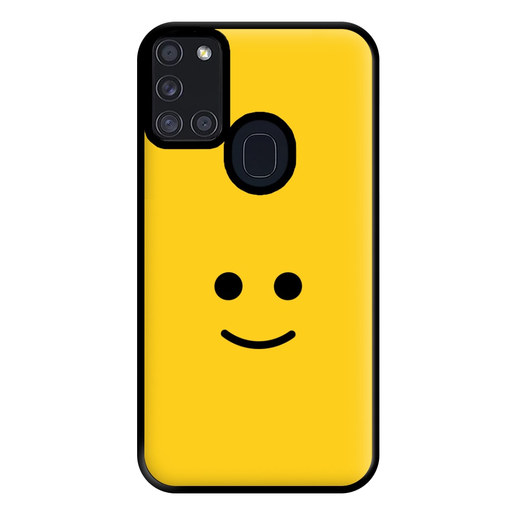 Brick Face Smile Phone Case for Galaxy A21s