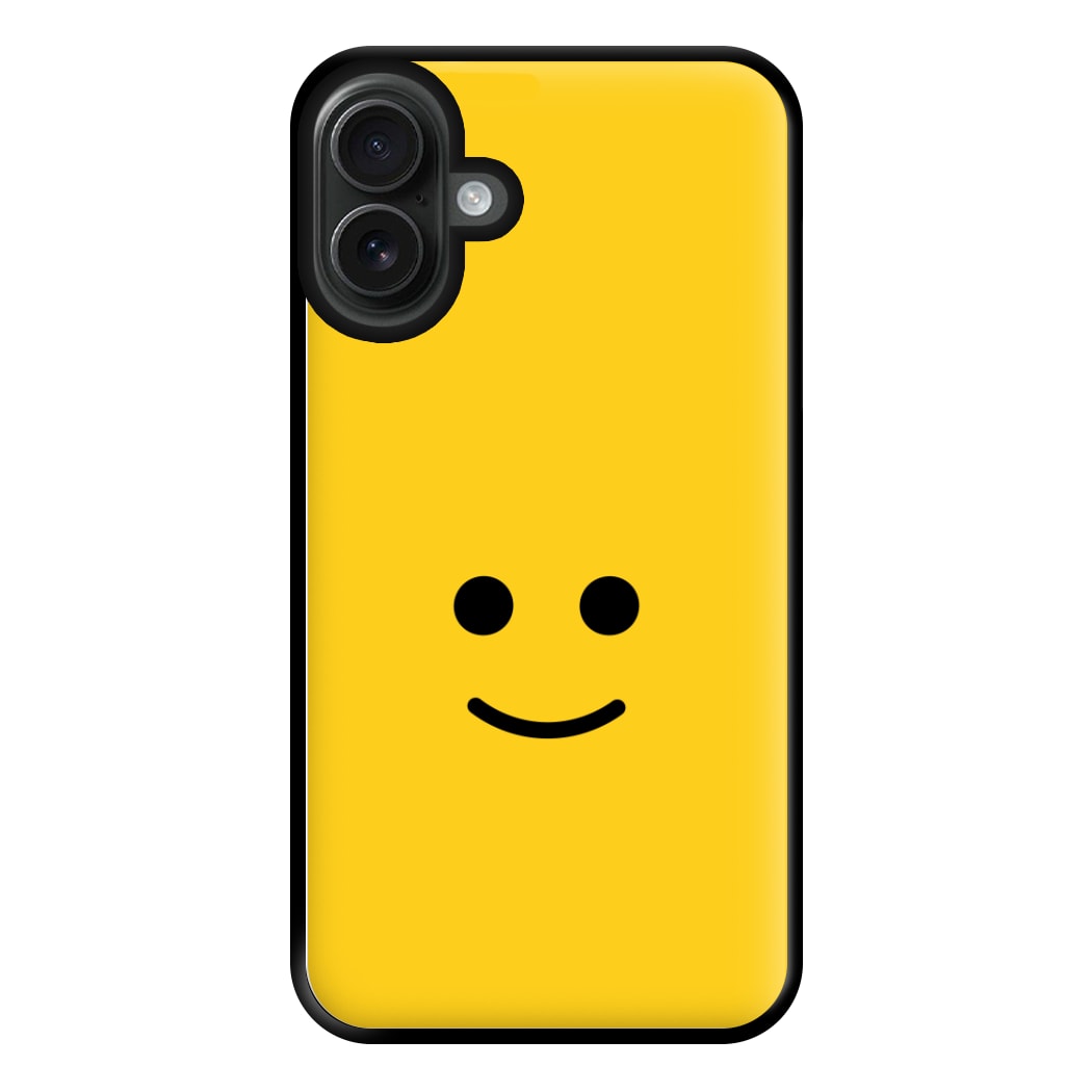 Brick Face Smile Phone Case for iPhone 16 Plus