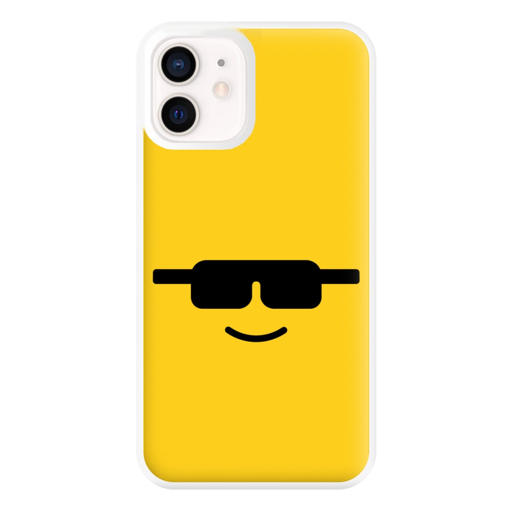 Brick Face Sunglasses Phone Case for iPhone 12 Mini
