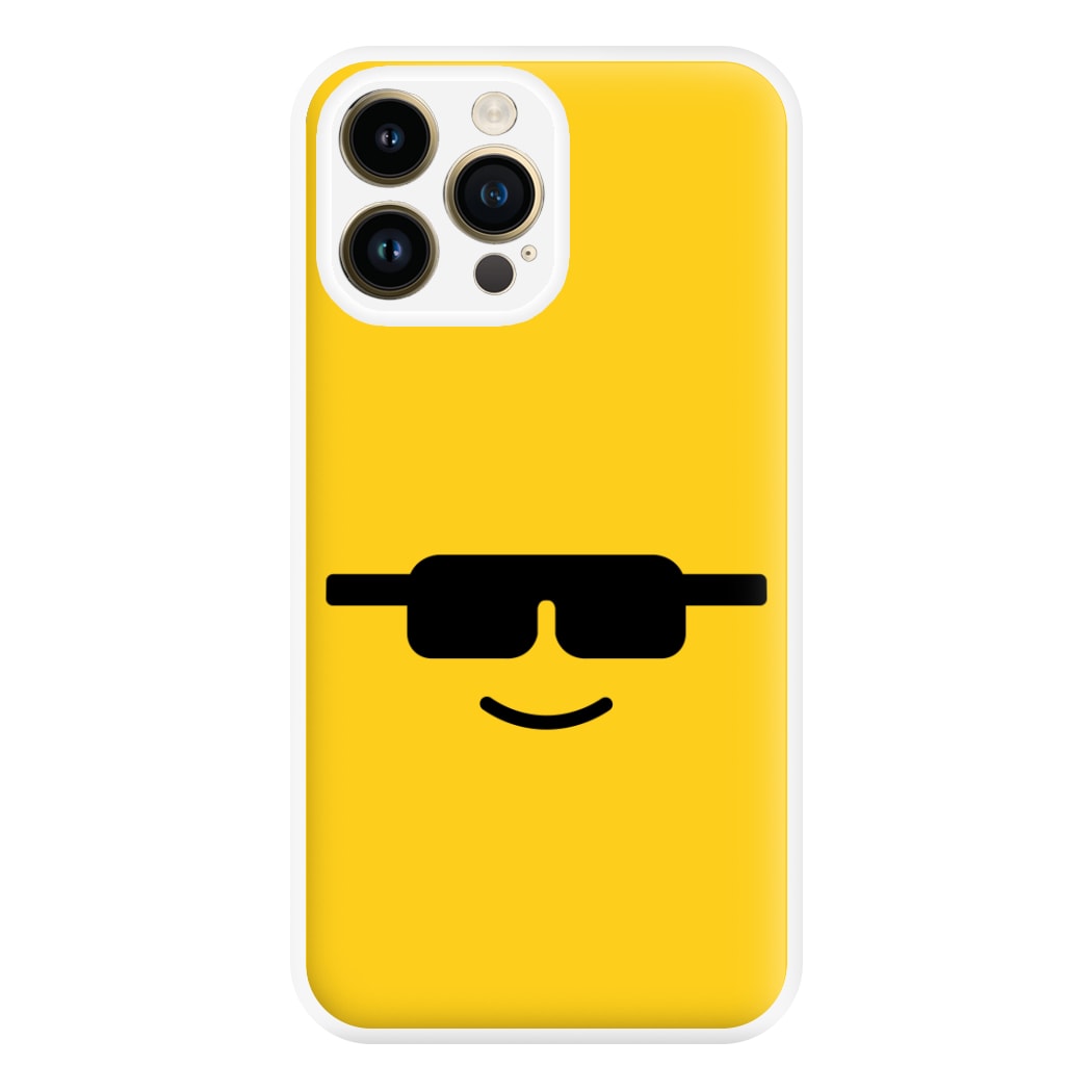 Brick Face Sunglasses Phone Case for iPhone 14 Pro Max