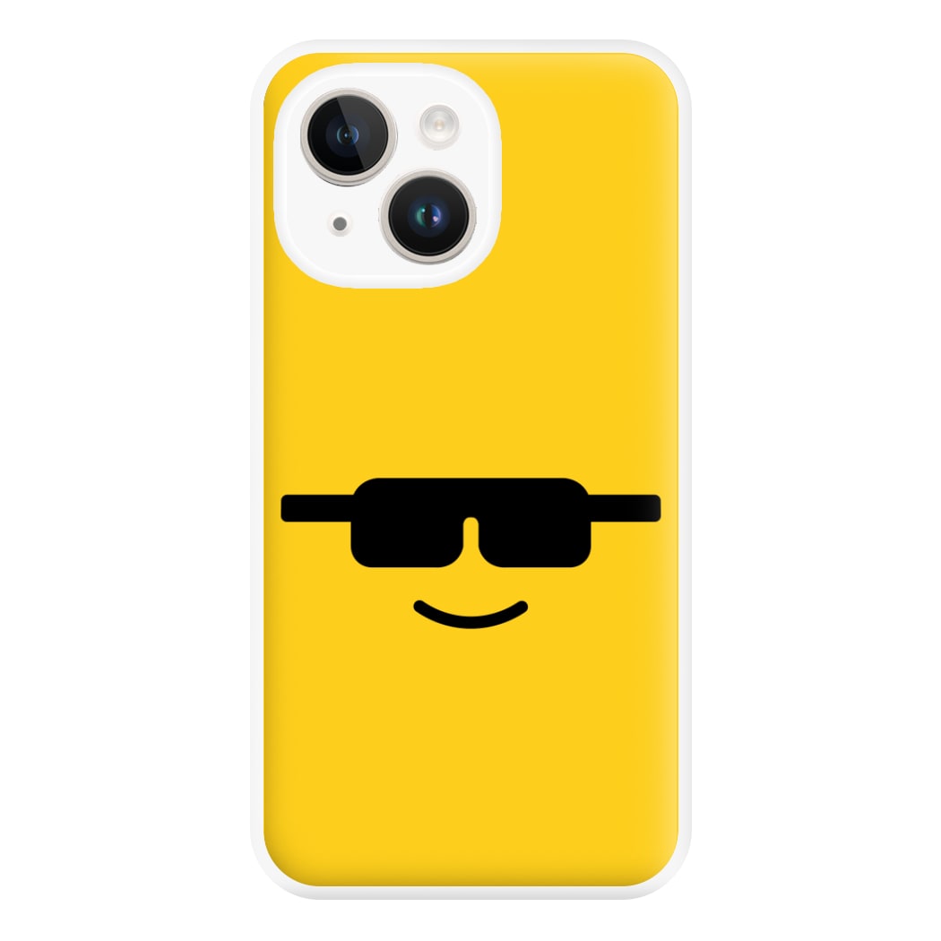 Brick Face Sunglasses Phone Case for iPhone 14 Plus