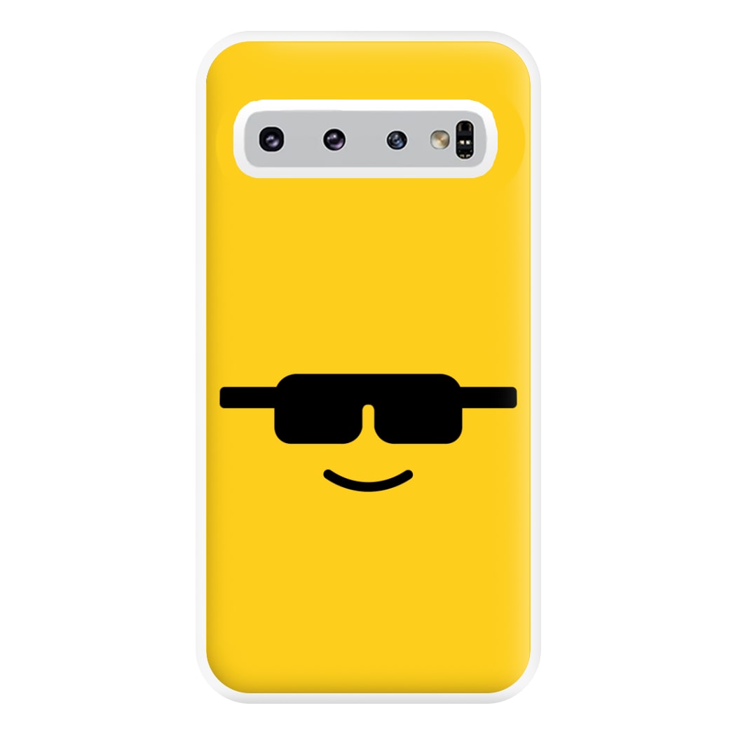 Brick Face Sunglasses Phone Case for Galaxy S10 Plus