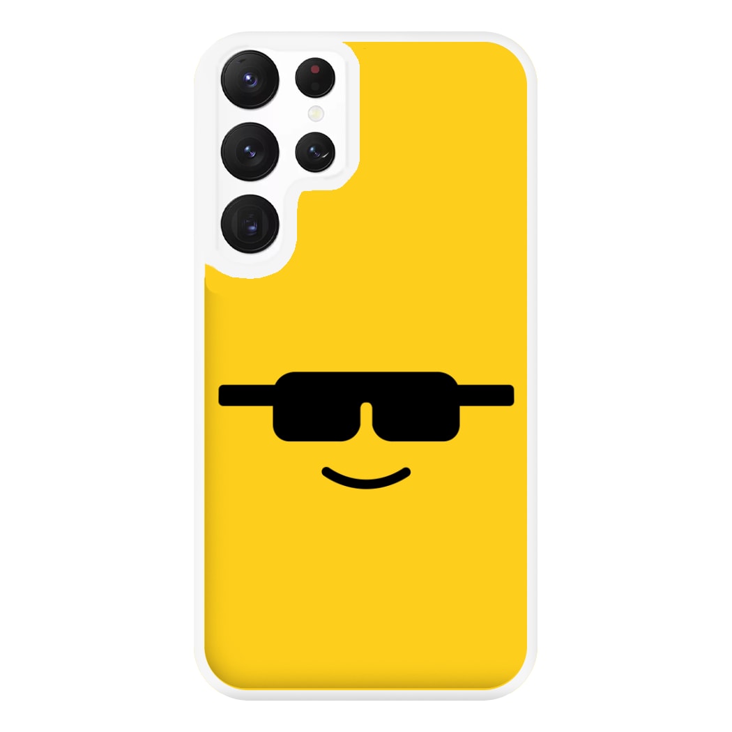 Brick Face Sunglasses Phone Case for Galaxy S22 Ultra