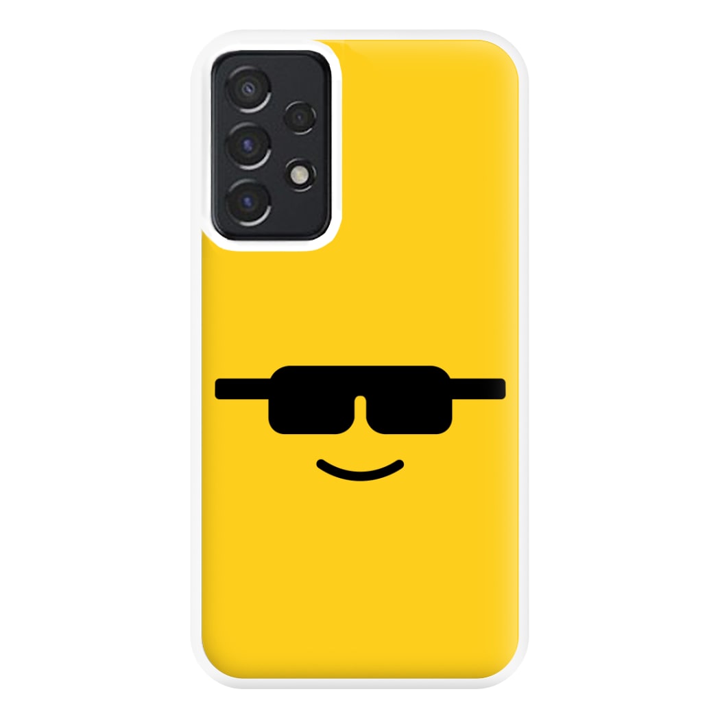 Brick Face Sunglasses Phone Case for Galaxy A52 / A52s