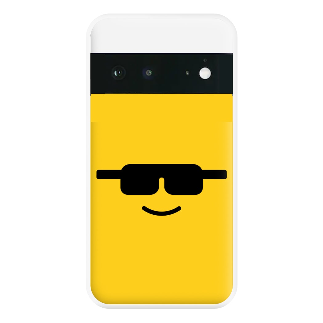 Brick Face Sunglasses Phone Case for Google Pixel 6a