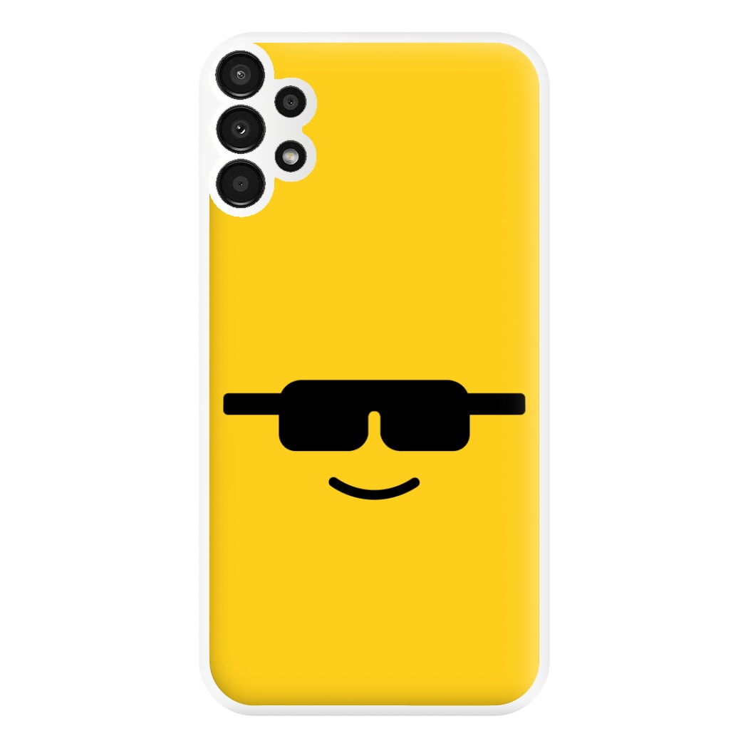 Brick Face Sunglasses Phone Case for Galaxy A13