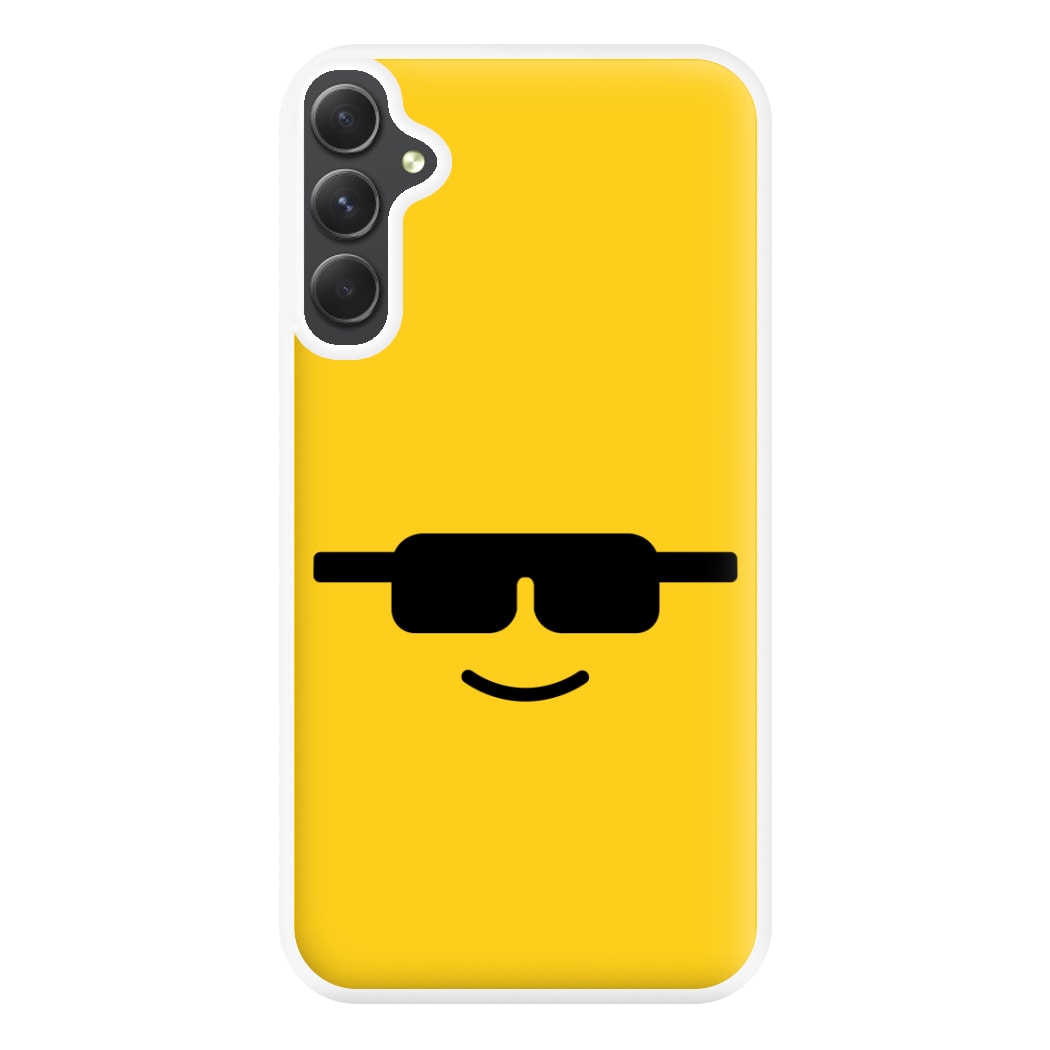 Brick Face Sunglasses Phone Case for Galaxy A14