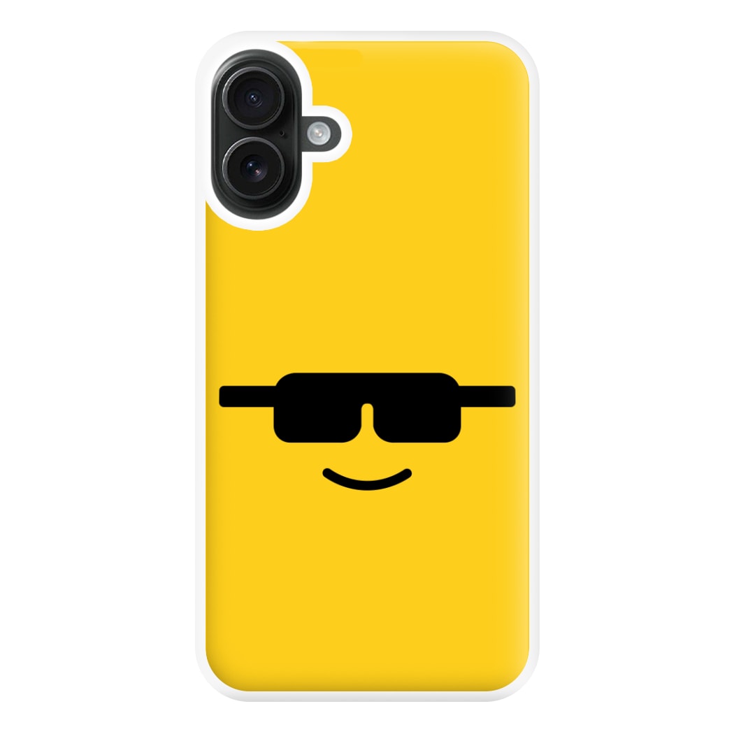 Brick Face Sunglasses Phone Case for iPhone 16 Plus