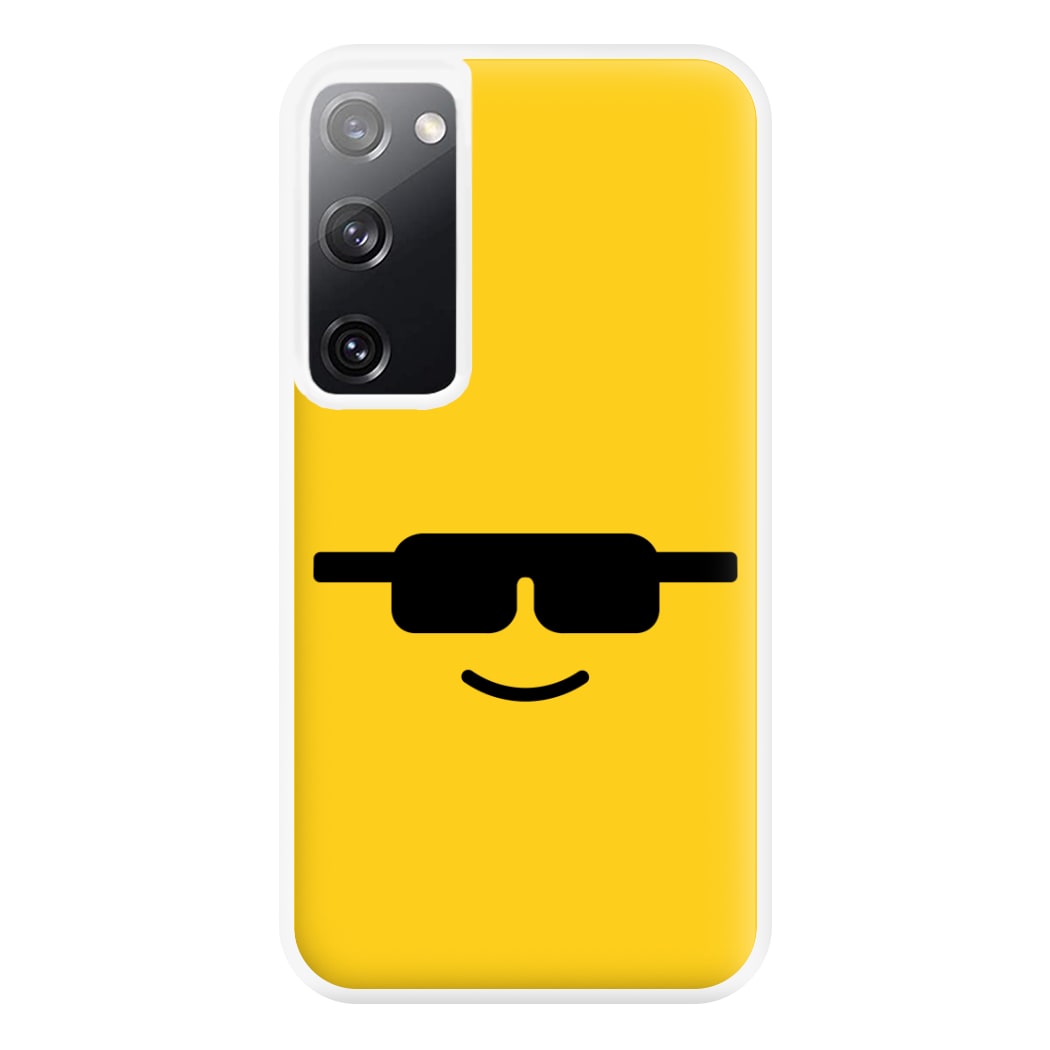Brick Face Sunglasses Phone Case for Galaxy S20