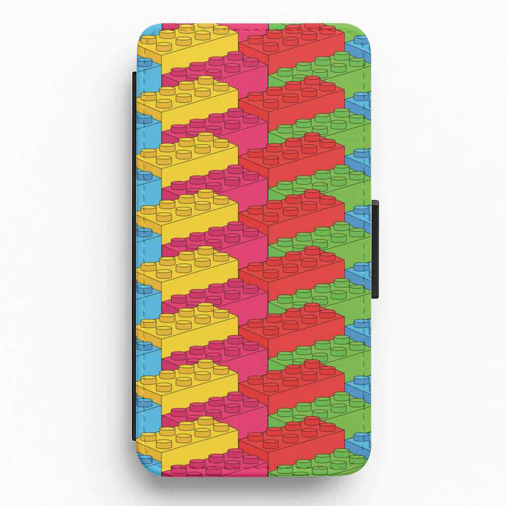 Bricks Isometric Pattern Flip / Wallet Phone Case