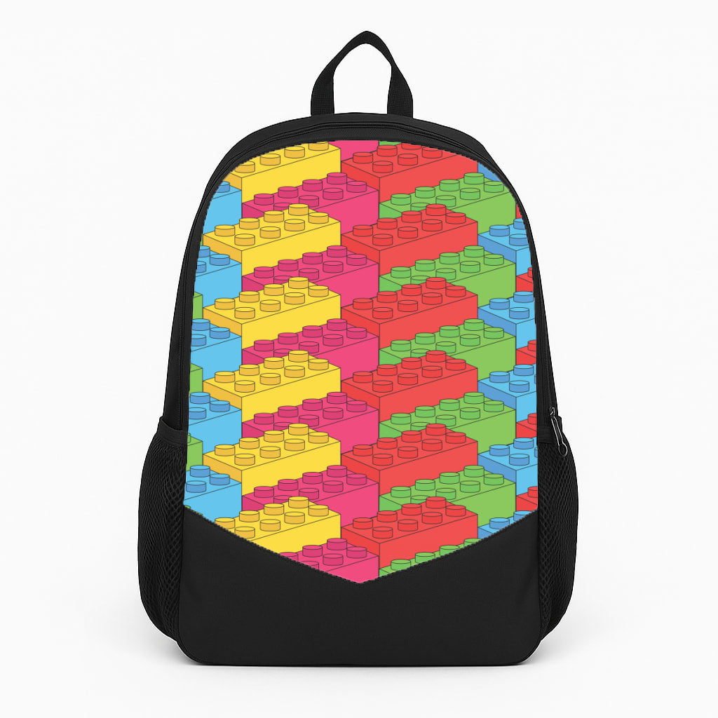 Bricks Isometric Pattern Large Backpack