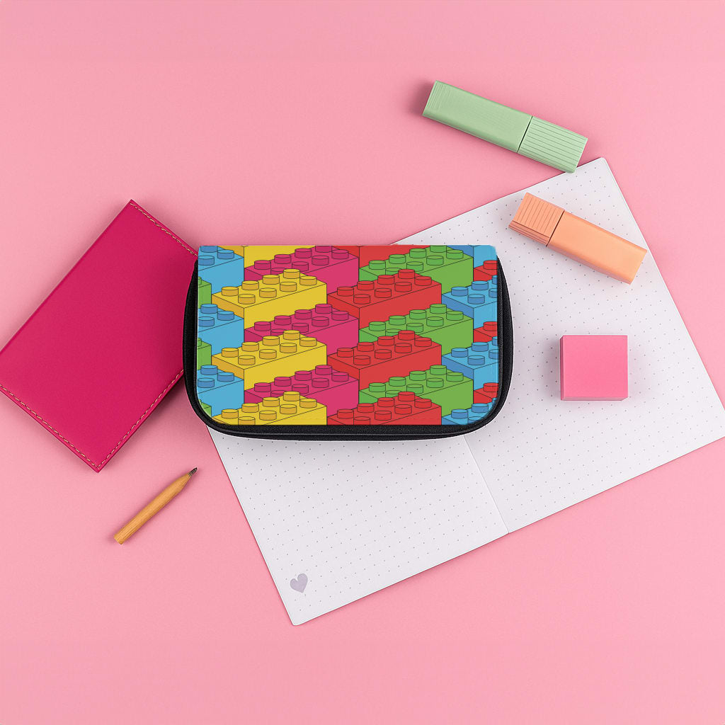 Bricks Isometric Pattern Pencil Case