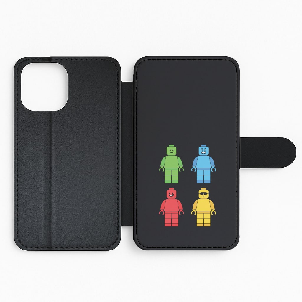 Bricks Figures Rainbow Flip Phone Case