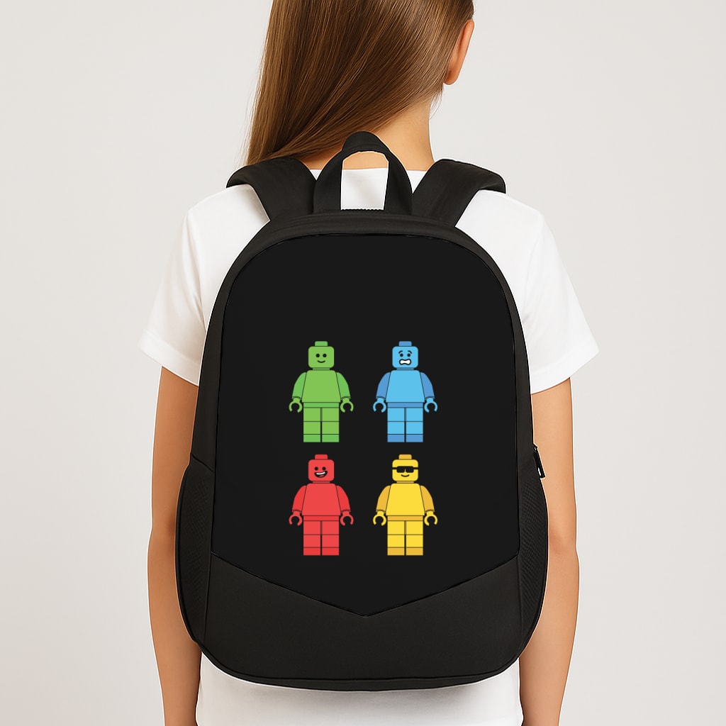 Bricks Figures Rainbow Backpack