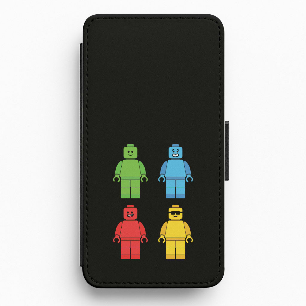 Bricks Figures Rainbow Flip / Wallet Phone Case