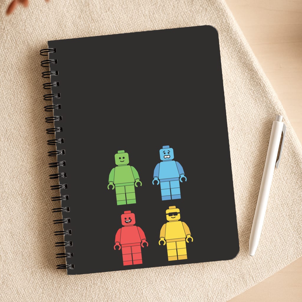 Bricks Figures Rainbow Notepad