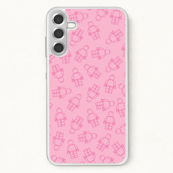 Bricks Figures Pattern Pink Phone Case for Galaxy A57