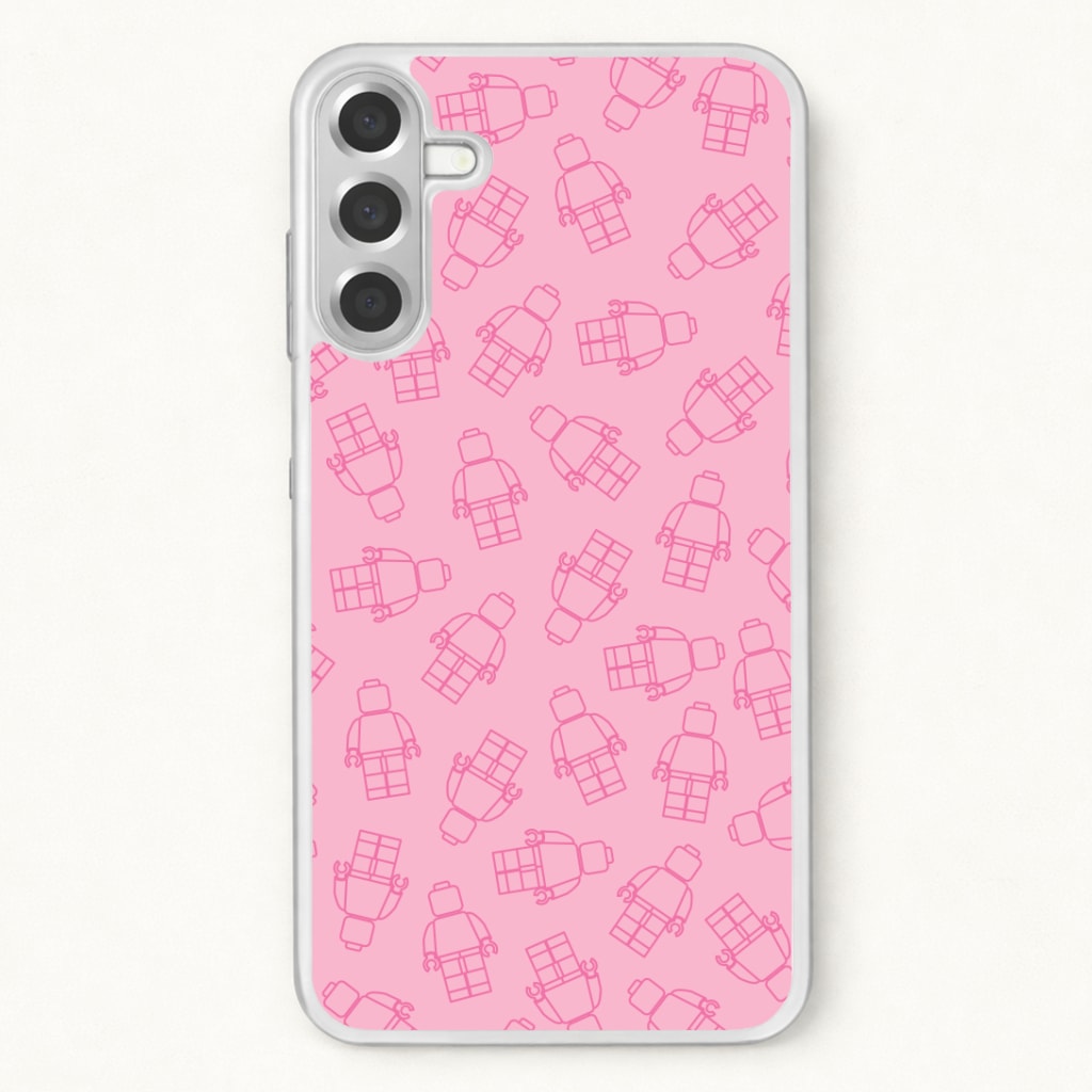 Bricks Figures Pattern Pink Phone Case for Galaxy A37