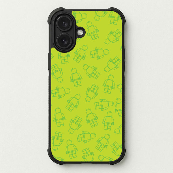 Bricks Figures Pattern Green Phone Case — Bumper case