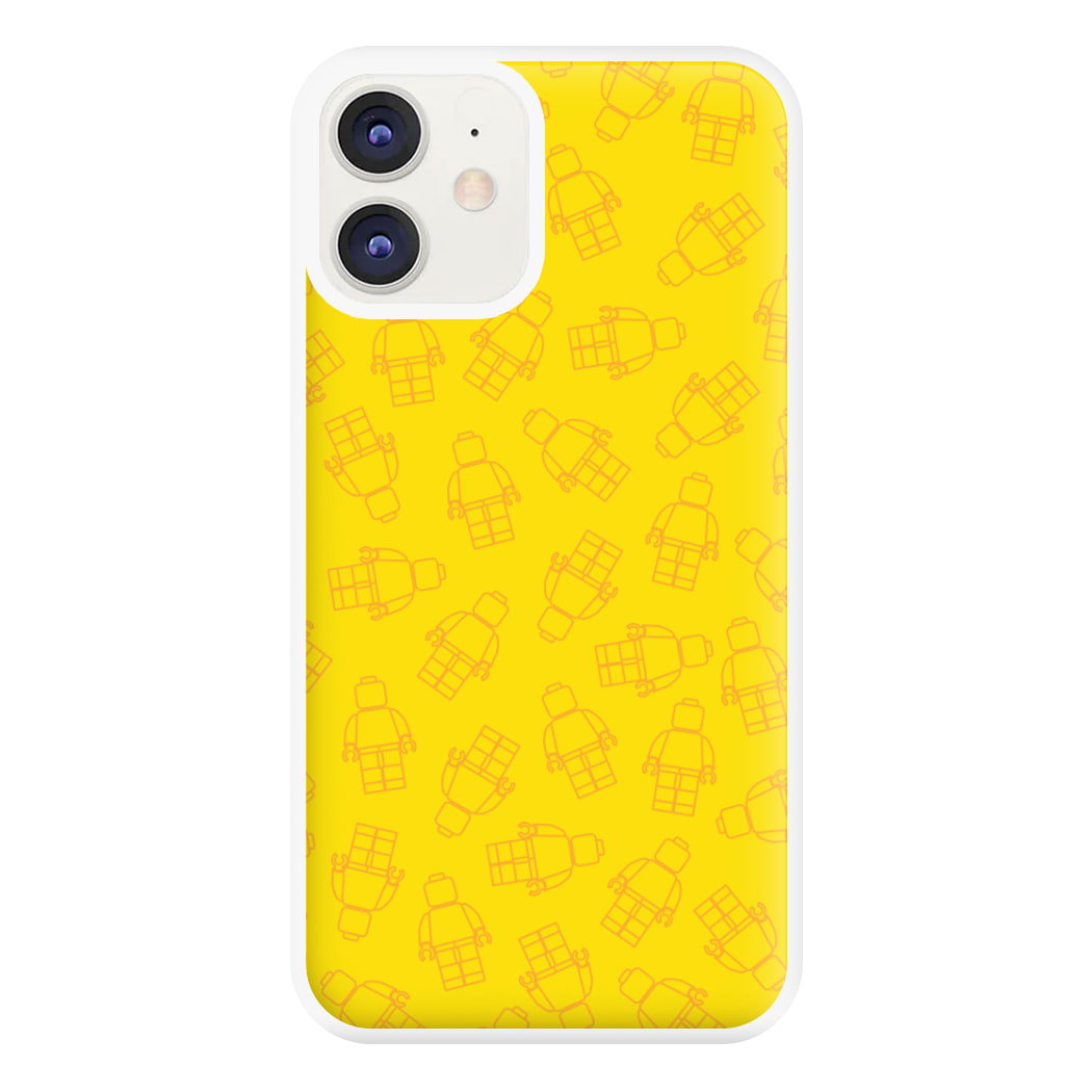 Bricks Figures Pattern Yellow Phone Case for iPhone 11