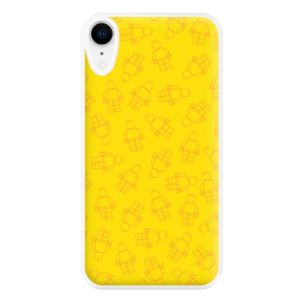 Bricks Figures Pattern Yellow Phone Case for iPhone XR