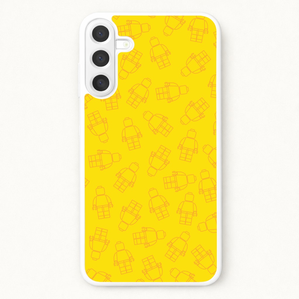 Bricks Figures Pattern Yellow Phone Case for Galaxy A37