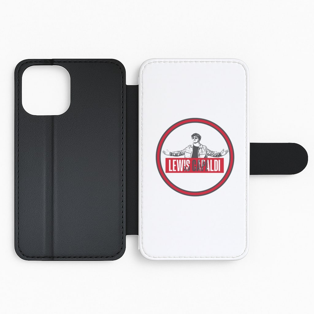 Red Lewis Capaldi Circle Flip Phone Case