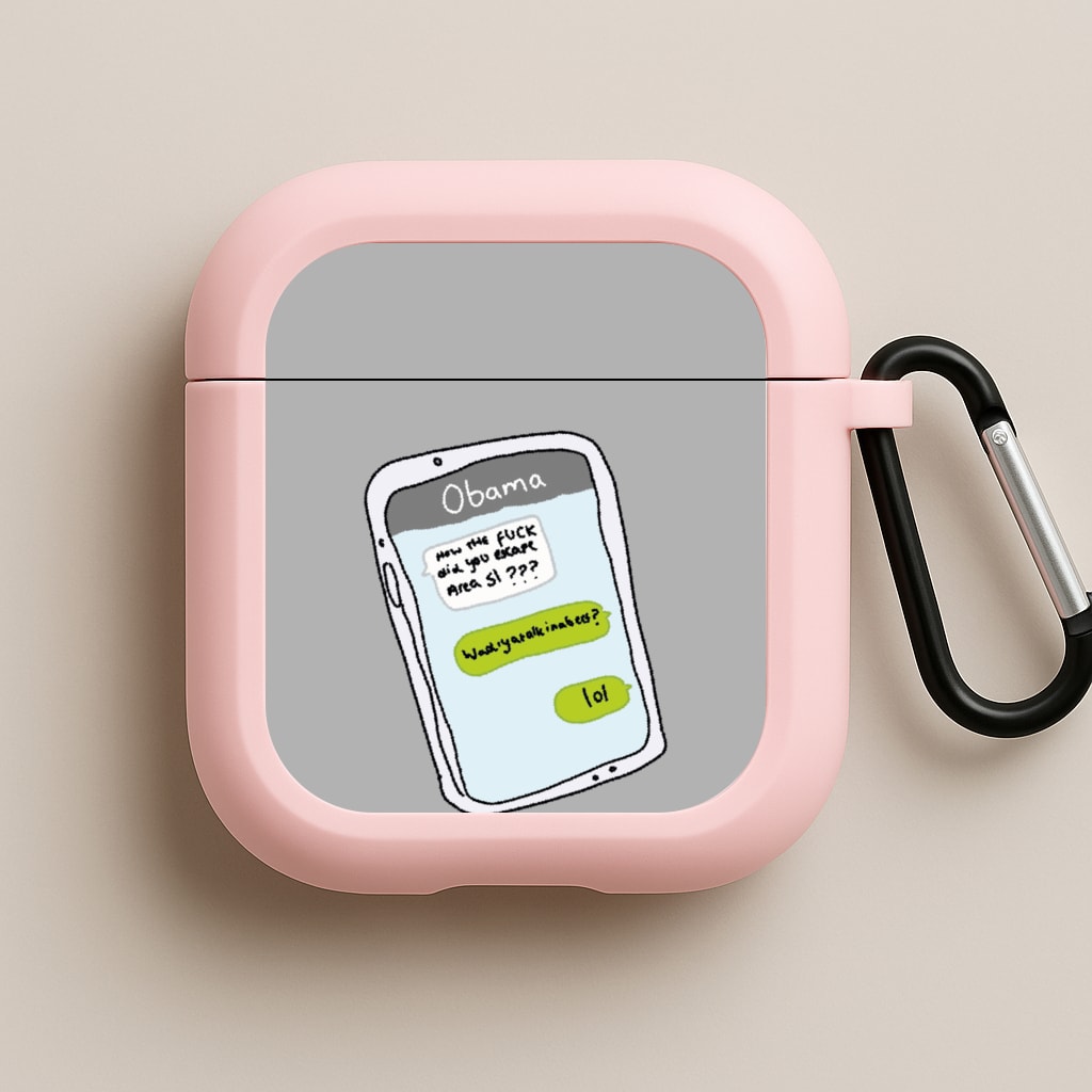 Messaging Obama Pink AirPods Case