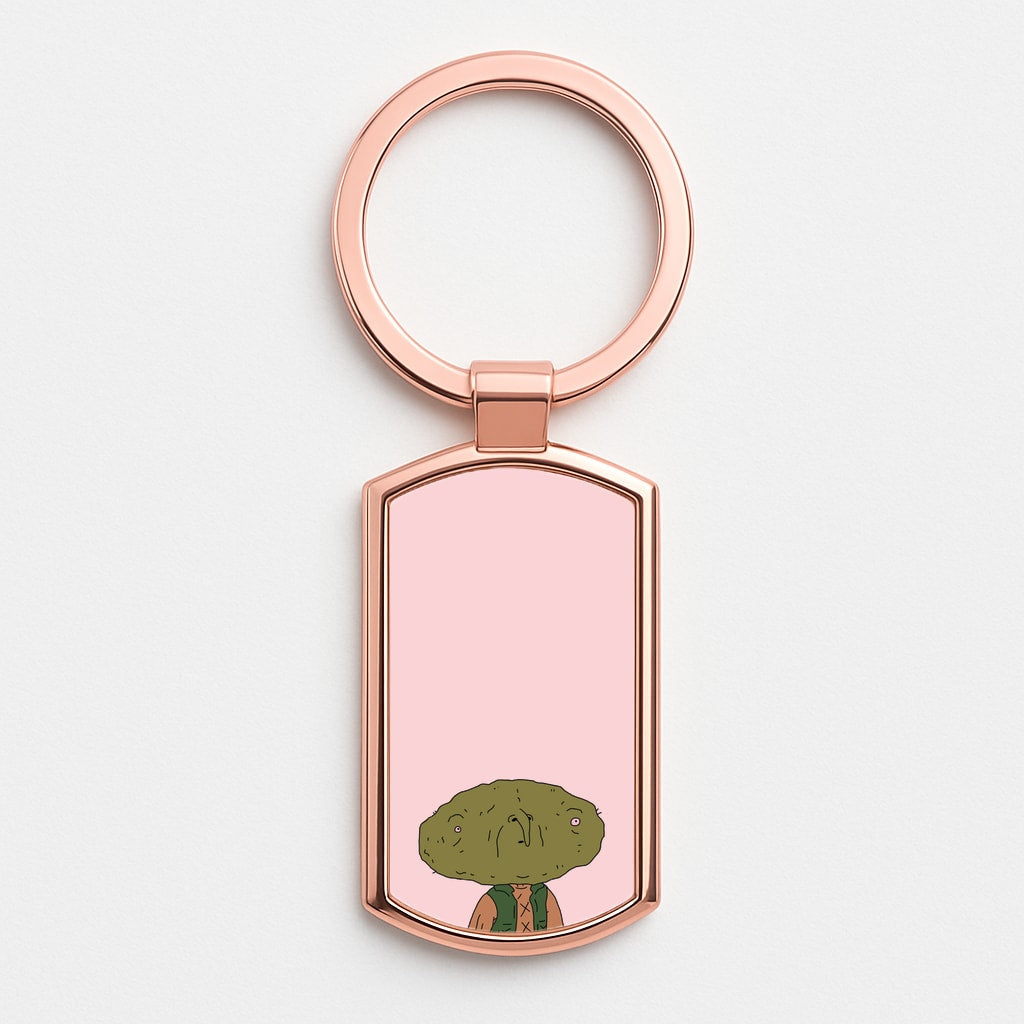 Nugget Man Rose Gold Keyring